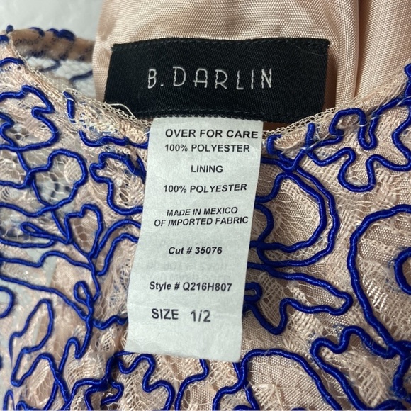 B Darlin Pink and Blue High Low Dress - Picture 4 of 4